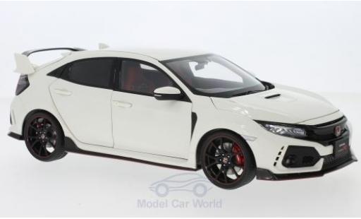 Diecast model cars Honda Civic Type R (FK8) white RHD 2017 1/18 AUTOart