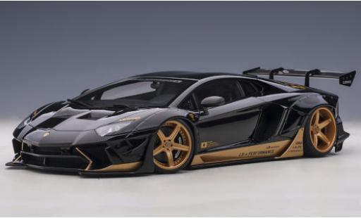 Diecast model cars Lamborghini Aventador LB-Works black/gold 2018 Liberty Walk 1/18 AUTOart
