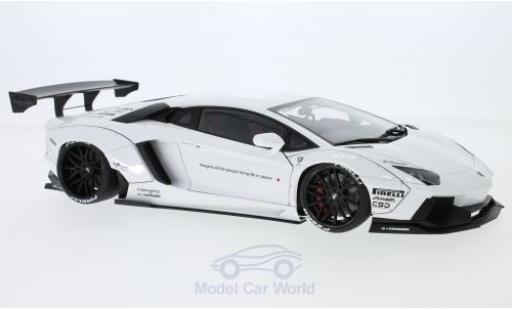 Diecast model cars Lamborghini Aventador LB-Works Liberty Walk white 2015 1/18 AUTOart