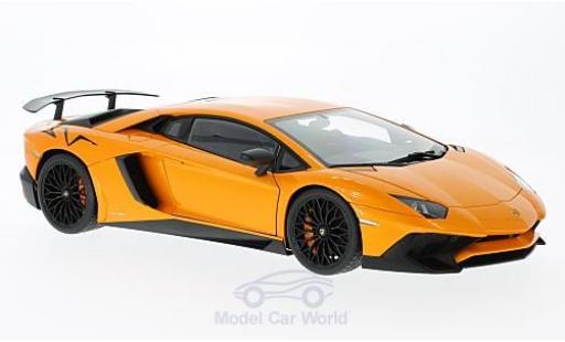Diecast model cars Lamborghini Aventador SV LP750-4 metallic orange 2015 1/18 AUTOart