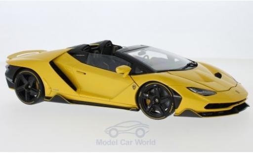 Diecast model cars Lamborghini Centenario Roadster metallic yellow 2016 1/18 AUTOart