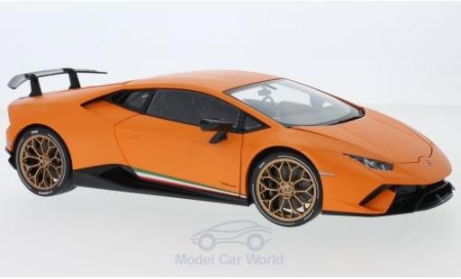 Diecast model cars Lamborghini Huracan Performante matt-orange 2017 1/18 AUTOart