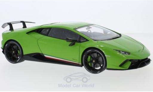 Diecast model cars Lamborghini Huracan Performante metallic green 2017 1/18 AUTOart