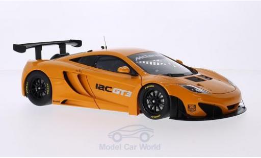 Diecast model cars McLaren MP4-12C GT3 metallic orange RHD 2011 Presentation Car 1/18 AUTOart