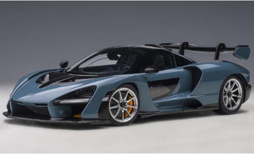 Diecast model cars McLaren Senna Base metallic blue/carbon 2018 1/18 AUTOart