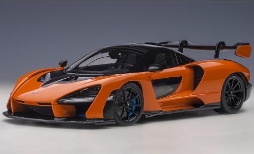 Diecast model cars McLaren Senna Base metallic orange/carbon 2018 1/18 AUTOart