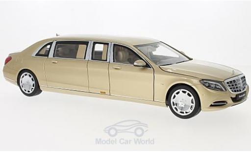 Diecast model cars Mercedes CLA Pullman Maybach Classe S (S600) gold 2016 1/18 AUTOart