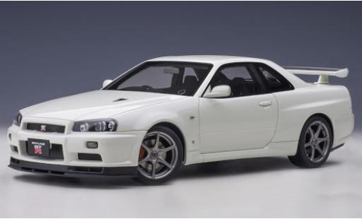 Diecast model cars Nissan Skyline R34 GT-R () V-Spec II metallic white RHD 1/18 AUTOart
