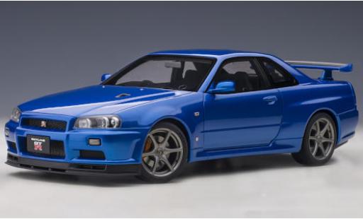 Diecast model cars Nissan Skyline R34 GT-R V-Spec II () metallic blue RHD 1/18 AUTOart