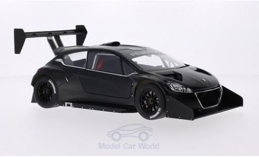 Diecast model cars Peugeot 208 T16 matt-black Pikes Peak 2013 Plain Body Version 1/18 AUTOart