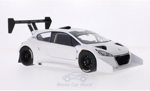 Diecast model cars Peugeot 208 T16 white Pikes Peak 2013 Plain Body Version 1/18 AUTOart