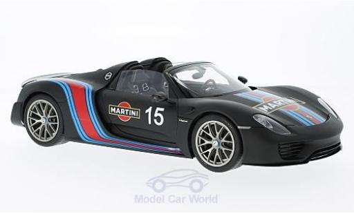 Diecast model cars Porsche 918 2013 Spyder black Martini Weissach Package 1/18 AUTOart