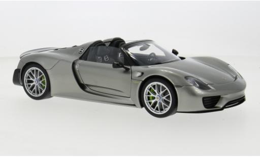 Diecast model cars Porsche 918 Weissach Package Spyder silver 1/18 AUTOart