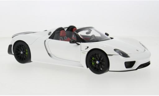 Diecast model cars Porsche 918 Weissach Package Spyder white/red 1/18 AUTOart
