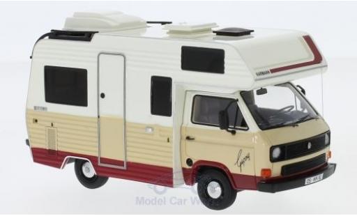Diecast model cars Volkswagen T3 A Karmann Gipsy beige/red 1983 1/43 AutoCult