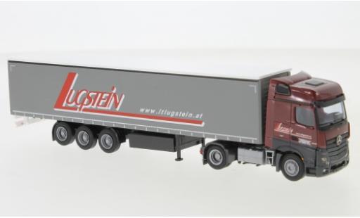 Diecast model cars Mercedes Actros Bigspace 2 Big./Aerop. Lugstein Gardinenplanensattelzug 1/87 AWM