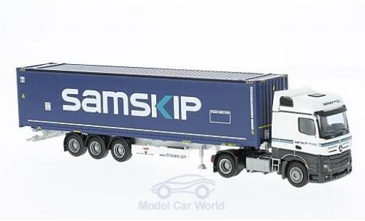 Diecast model cars Mercedes Actros Bigspace 2 Big. Aerop. Samskip 45 OS Cont.-SZ 1/87 AWM