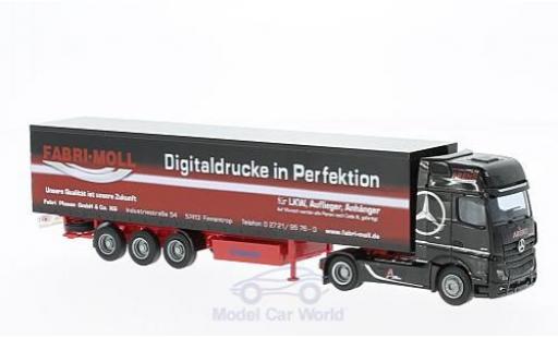 Diecast model cars Mercedes Actros Gigaspace 2 Giga / Aerop. Arens Gardinenplanen-SZ 1/87 AWM