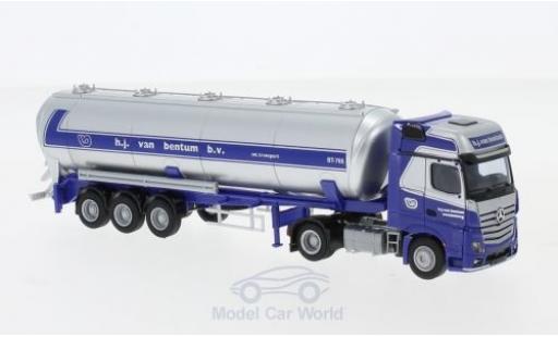 Diecast model cars Mercedes Actros Gigaspace 2 GigaLiner /Aerop. Van Bentum Kippsilo-Sattelzug 1/87 AWM