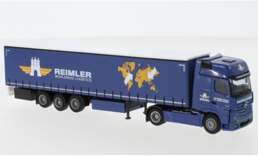 Diecast model cars Mercedes Actros Gigaspace 5 /Aerop. Reimler camion avec bache 1/87 AWM