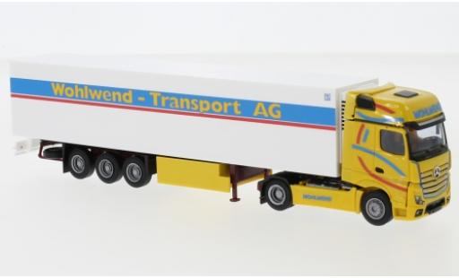 Diecast model cars Mercedes Actros Gigaspace 5 /Aerop. Wohlwend Remorque de bo&Atilde;&reg;te de r&Atilde;&copy;frig&Atilde;&copy;ration 1/87 AWM