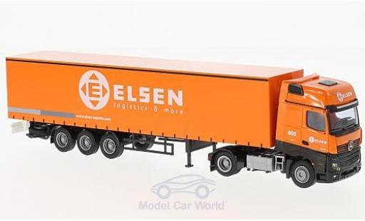 Diecast model cars Mercedes Actros Gigaspace 2 Giga. / Aerop. Elsen G-KSZ 1/87 AWM
