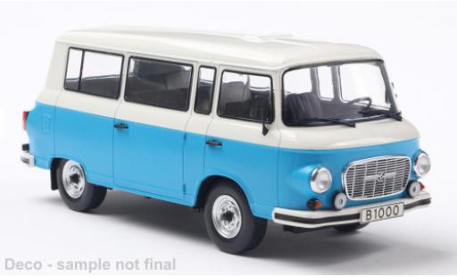 Diecast model cars Barkas B 1000 minibus Bus blue 1/24 WhiteBox