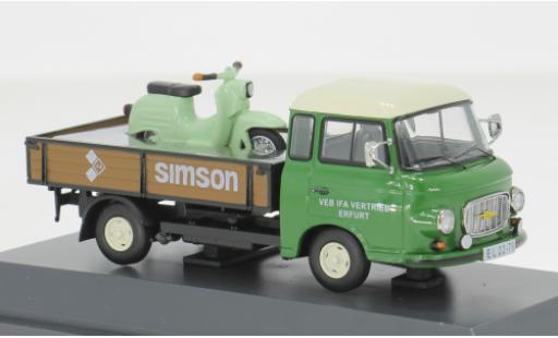 Diecast model cars Barkas B1000 utilitaire green/brown 1/43 Schuco