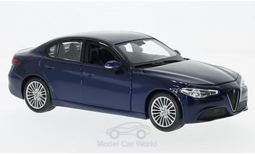 Diecast model cars Alfa Romeo Giulia veloce metallic blue 2016 1/24 Burago