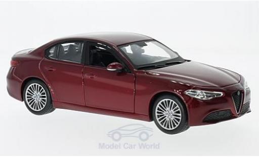 Diecast model cars Alfa Romeo Giulia Berlina metallic red 1/24 Burago