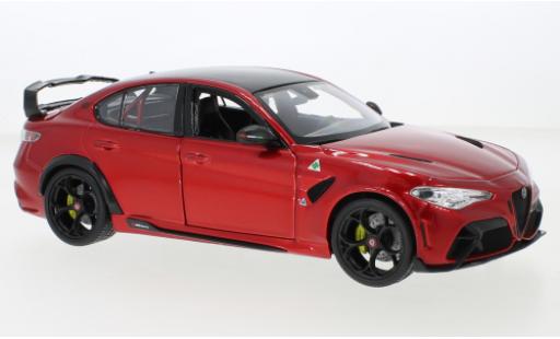 Diecast model cars Alfa Romeo Giulia gtam metallise red 2020 1/18 Burago
