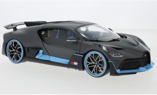 Diecast model cars Bugatti Divo coupe grey mat/blue 2018 1/18 Burago