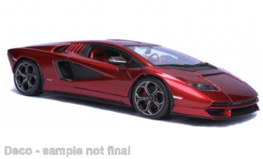 Diecast model cars Lamborghini Countach LPI 800-4 Bburago metallise red 2023 1/24 Burago