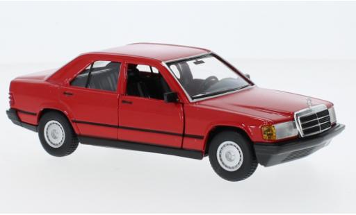 Diecast model cars Mercedes 190 Base Bburago E 2.6 (W201) red 1987 1/24 Burago