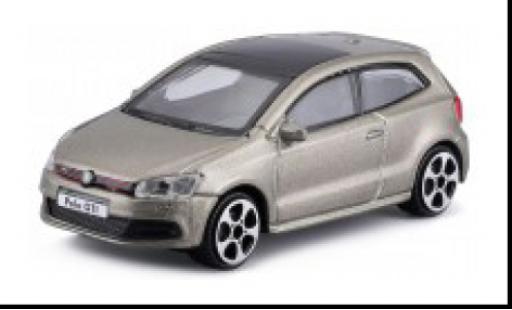 Diecast model cars Volkswagen Polo GTI V metallise grey 1/43 Burago