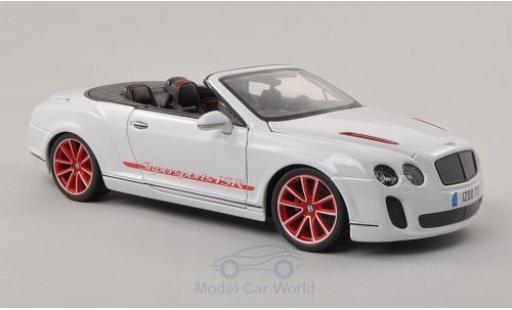 Diecast model cars Bentley Continental Supersports Convertible ISR white/Dekor 1/18 Burago