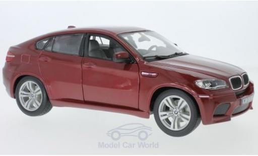 Diecast model cars Bmw X6 M metallic red 2008 1/18 Burago