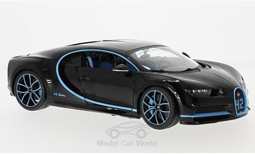 Diecast model cars Bugatti Chiron Zero-400-Zero black 1/18 Burago