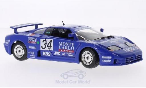Diecast model cars Bugatti EB110 Super Sport EB 110 No.34 24h Le Mans 1990 A.Cudini/E.Helary/J.C.Bouillon 1/24 Burago