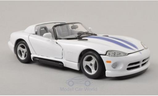 Diecast model cars Dodge Viper RT 10 / white/blue 1/24 Burago