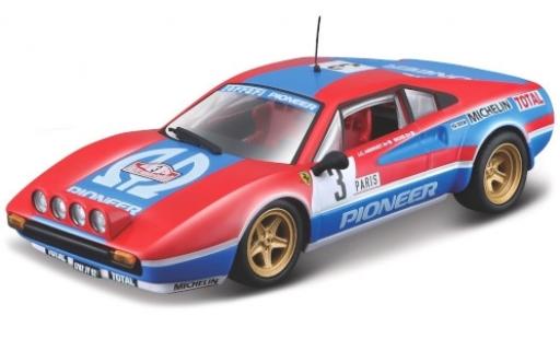 Diecast model cars Ferrari 308 GTB No.3 Scuderia Pioneer Rally Monte Carlo 1982 J-C.Andruet/Biche 1/43 Burago