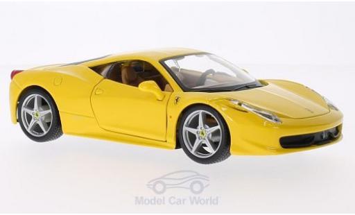 Diecast model cars Ferrari 458 Italia yellow 1/24 Burago
