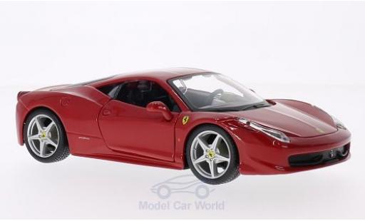 Diecast model cars Ferrari 458 Italia red without Vitrine 1/24 Burago