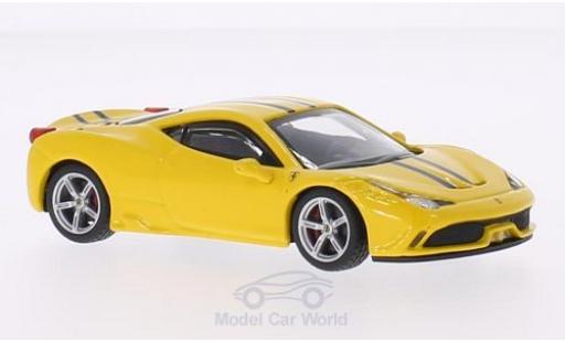 Diecast model cars Ferrari 458 Speciale yellow/Dekor 1/43 Burago