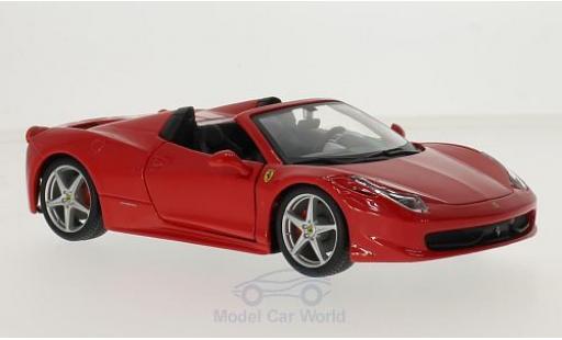 Diecast model cars Ferrari 458 Italia Spider red 1/24 Burago