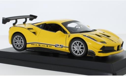 Diecast model cars Ferrari 488 Challenge yellow No.25 1/24 Burago