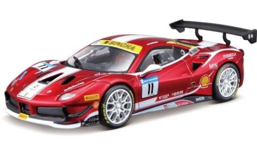 Diecast model cars Ferrari 488 Challenge No.11 Formula Racing 2017 N.Nielsen 1/24 Burago