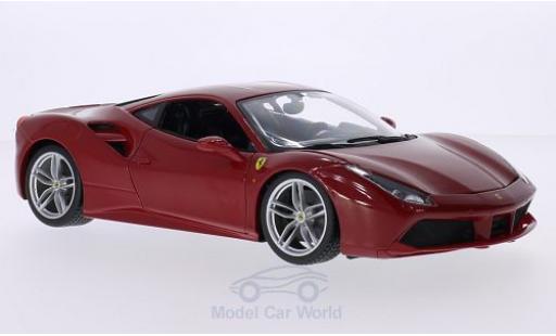 Diecast model cars Ferrari 488 GTB red 2015 1/18 Burago