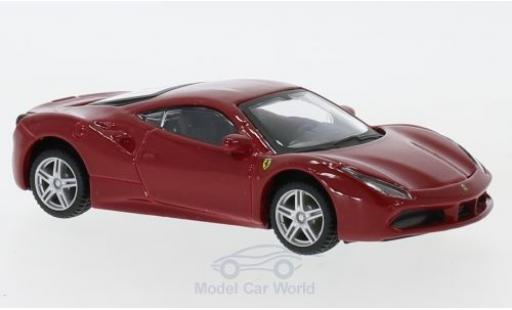 Diecast model cars Ferrari 488 GTB red/white pull-back 1/43 Burago