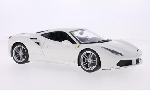 Diecast model cars Ferrari 488 GTB white 2014 1/18 Burago
